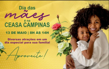 Mês das Mães terá eventos especiais no Mercado de Flores da Ceasa Campinas